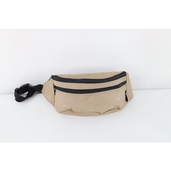 Vtg 90s Streetwear Distressed Waterproof Ripstop Festival Fanny Pack Waist Bag